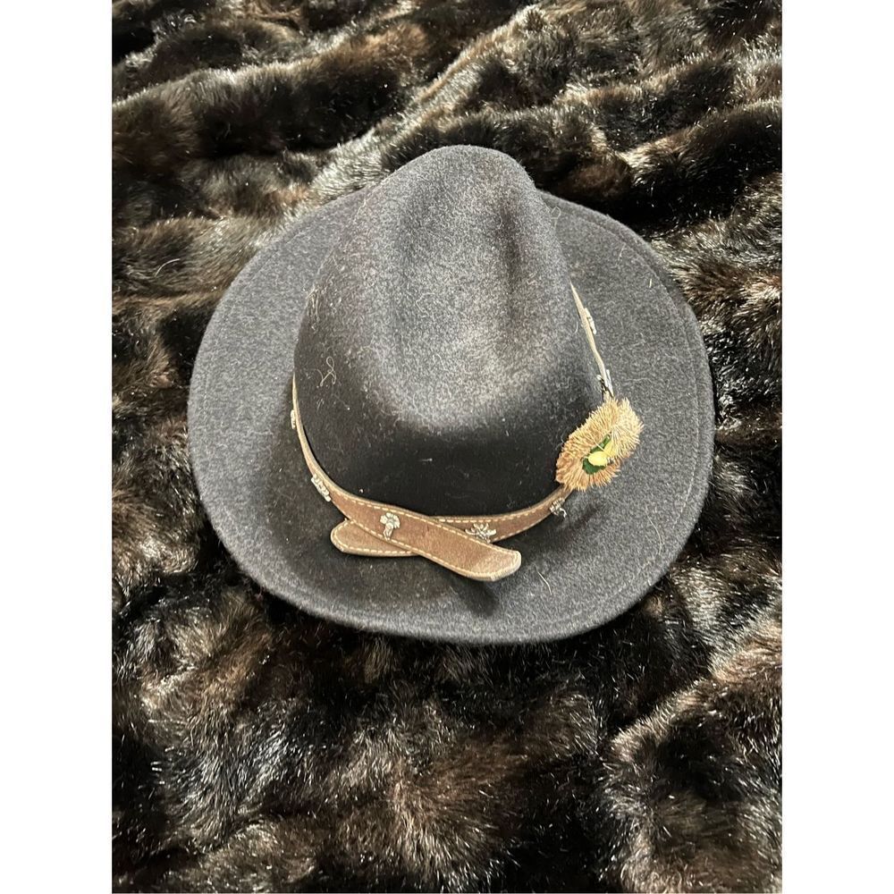 Vintage Au Gaver Lodenhut Wool Germany Hat Fedora Size 6 7/8 fits 7”